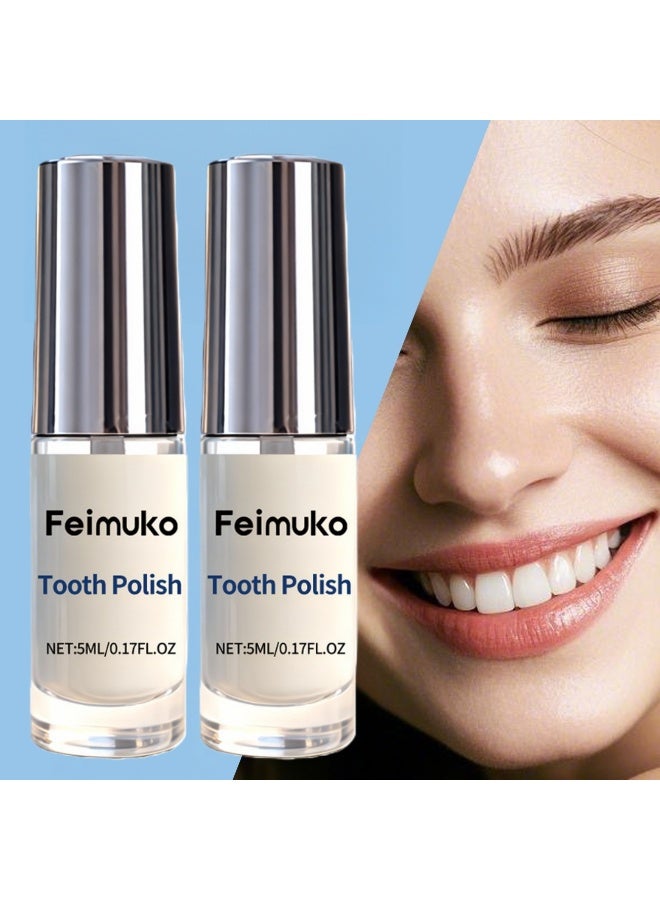 Feimuko 2-PACKS Teeth Polish Care Products |  Improve the Appearance of Your Teeth,Get a Brighter More Confident Smile 5ml*2 - Image 1